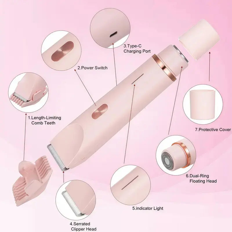 2-in-1 Painless Bikini Hair Trimmer