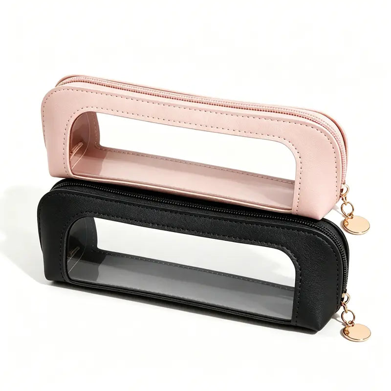 2PCS Clear Window Makeup Brush Bag