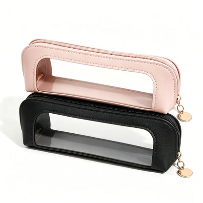 2PCS Clear Window Makeup Brush Bag