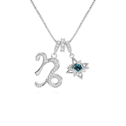 18K Gold-Plated Colorful Zodiac Star Necklace