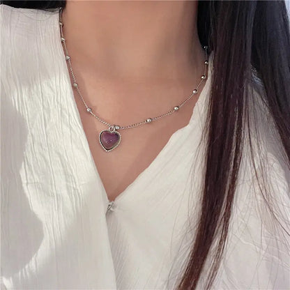 MoodShift Color-Changing Heart Necklace & Bracelet Set