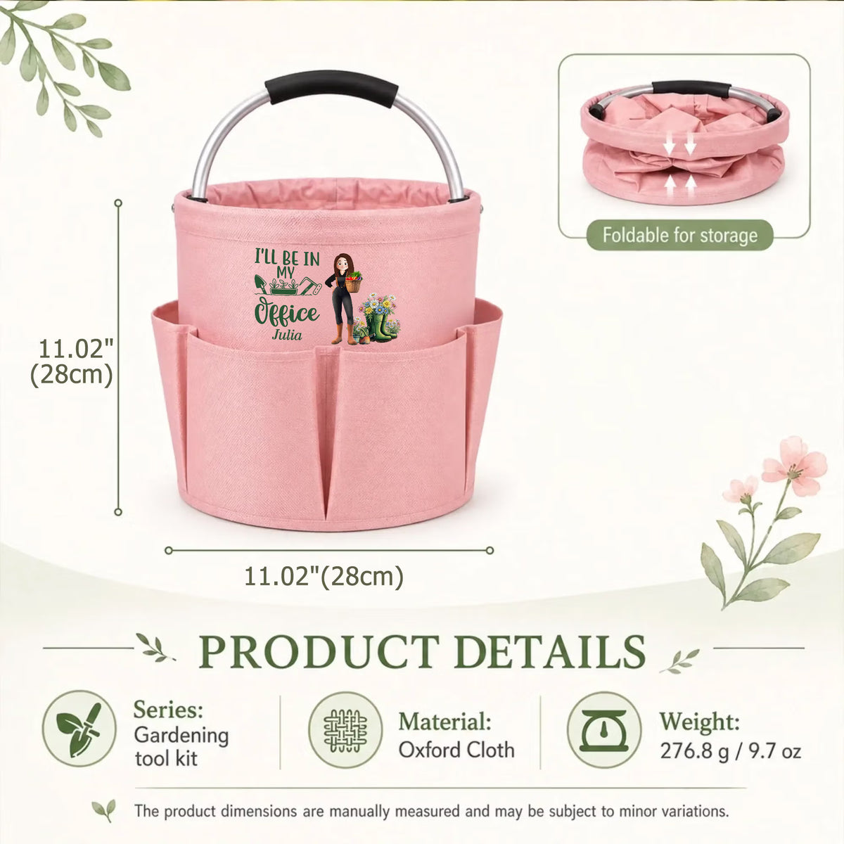 Flower Cartoon Character Gardening Bag