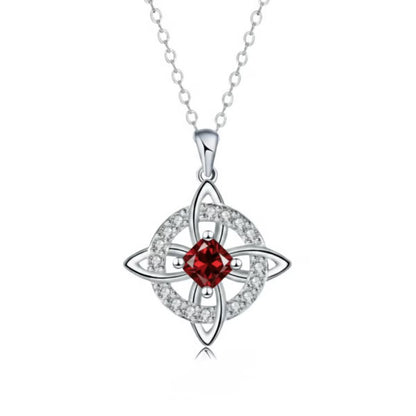 Mystic Knot Birthstone Necklace