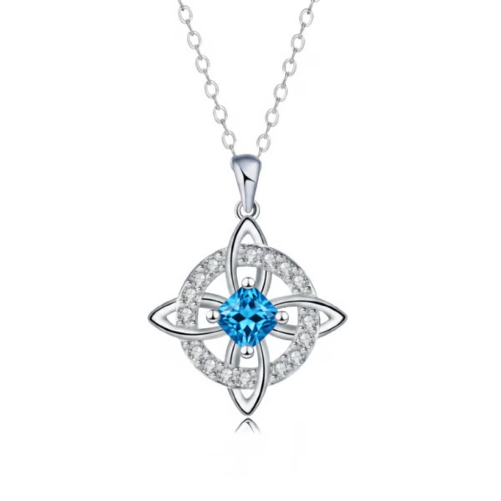 Mystic Knot Birthstone Necklace