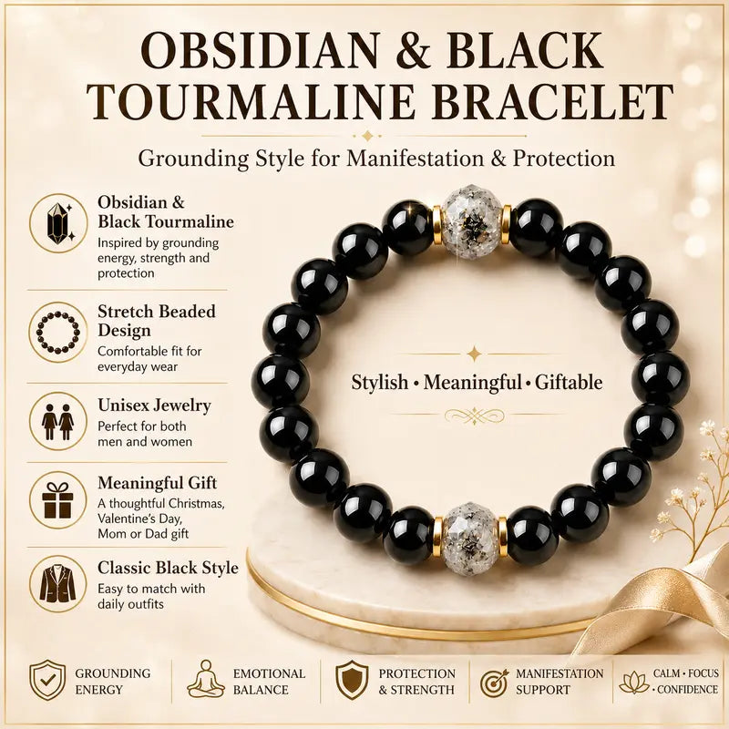 Manifestation & Protection Crystal Beaded Bracelet