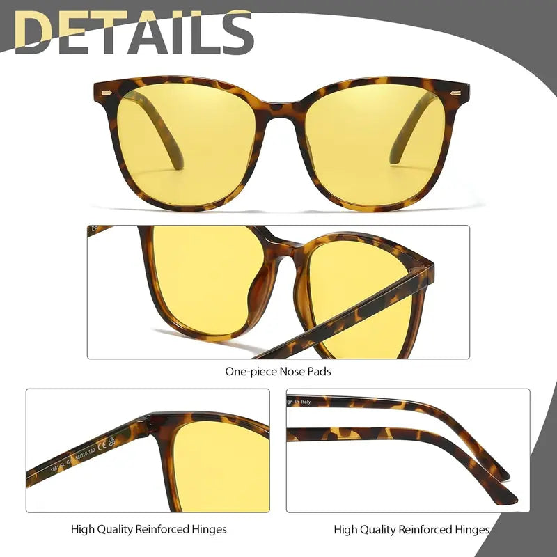 Night Driving Glasses – Anti-Glare Yellow Lens Eyewear