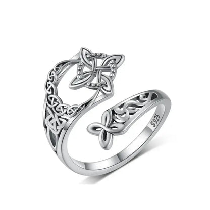 925 Sterling Silver Celtic Witch’s Knot Ring