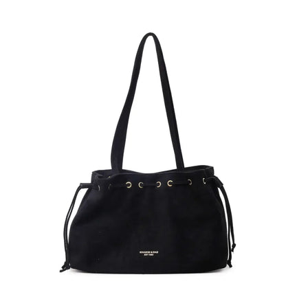 Women’s Retro Drawstring Large-Capacity Tote Bag