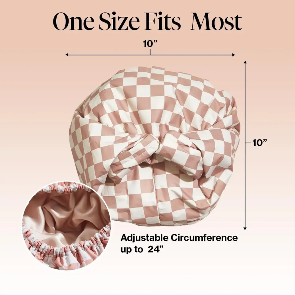 Adjustable Satin Waterproof Shower Cap