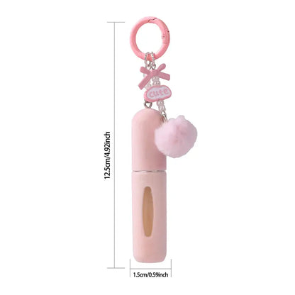 Portable 5ML Perfume Atomizer with Plush Keychain