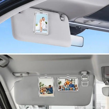 2-Pack Magnetic Mount Sun Visor Photo Clips