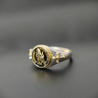 Praying Hands Faith Ring – Adjustable Open Band