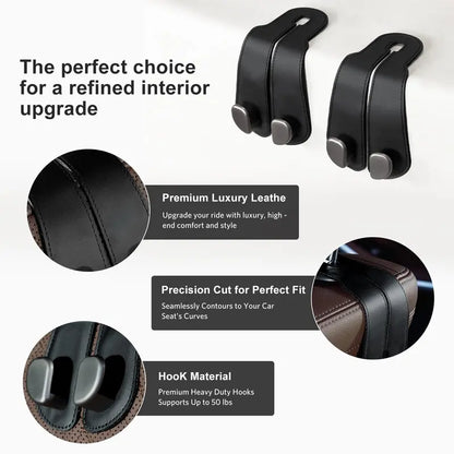2 Pcs Car Hooks for Headrest