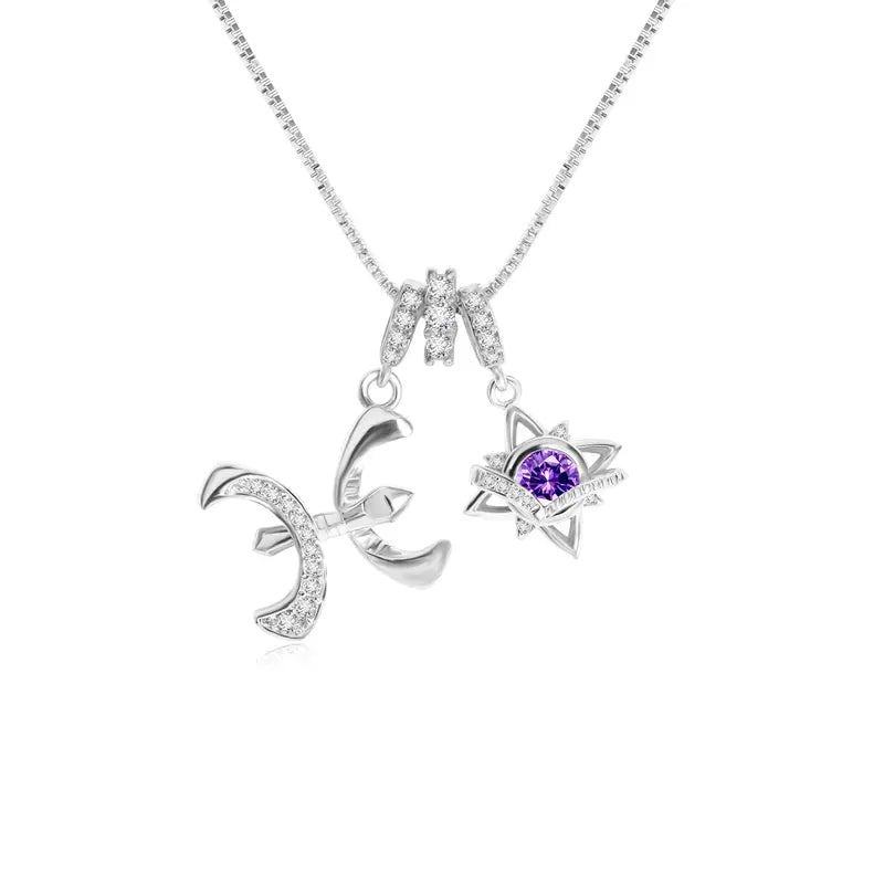 18K Gold-Plated Colorful Zodiac Star Necklace