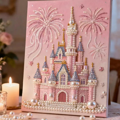 Fireworks Romantic Castle 5D Sparkling Diamond Painting Set