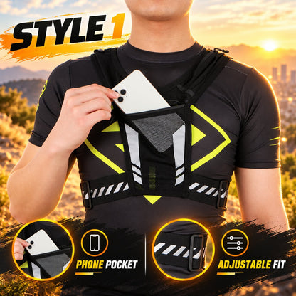 🏃 Lightweight Running Vest with Phone Pocket & Reflective Details