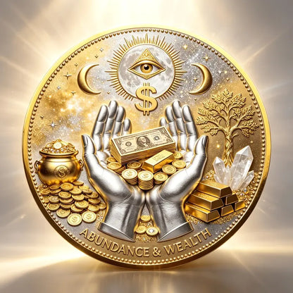 3D Wealth & Prosperity Collectible Coin, All‑Seeing Eye Design, Lucky Charm, Fortune Ornament, Decoration Items