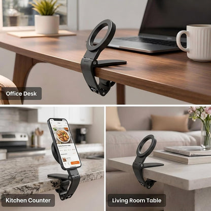 Magnetic Car Phone Holder | Dashboard & Sun Visor Foldable Mount