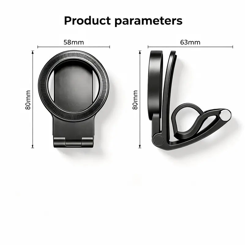 Magnetic Car Phone Holder | Dashboard & Sun Visor Foldable Mount