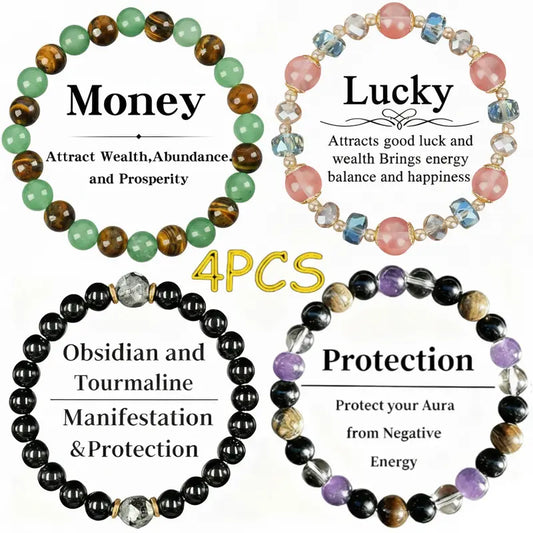 Natural Crystal Beaded Bracelet
