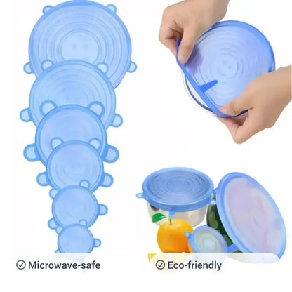 Reusable Stretch Silicone Bowl Lids (6-Pack)