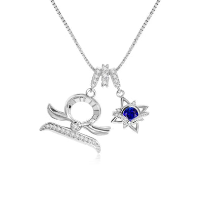 18K Gold-Plated Colorful Zodiac Star Necklace