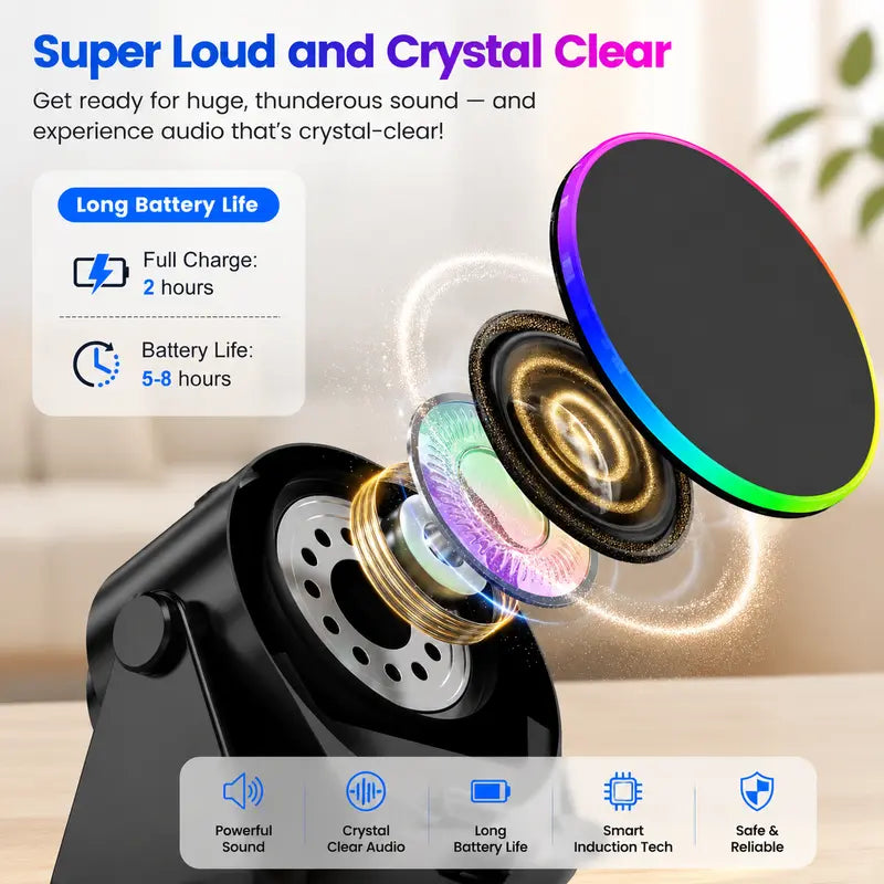5-in-1 Wireless Charging Bluetooth Speaker Stand