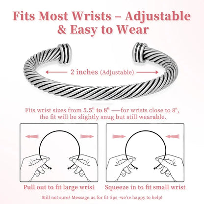 Adjustable Cable & Chain Bracelet Set
