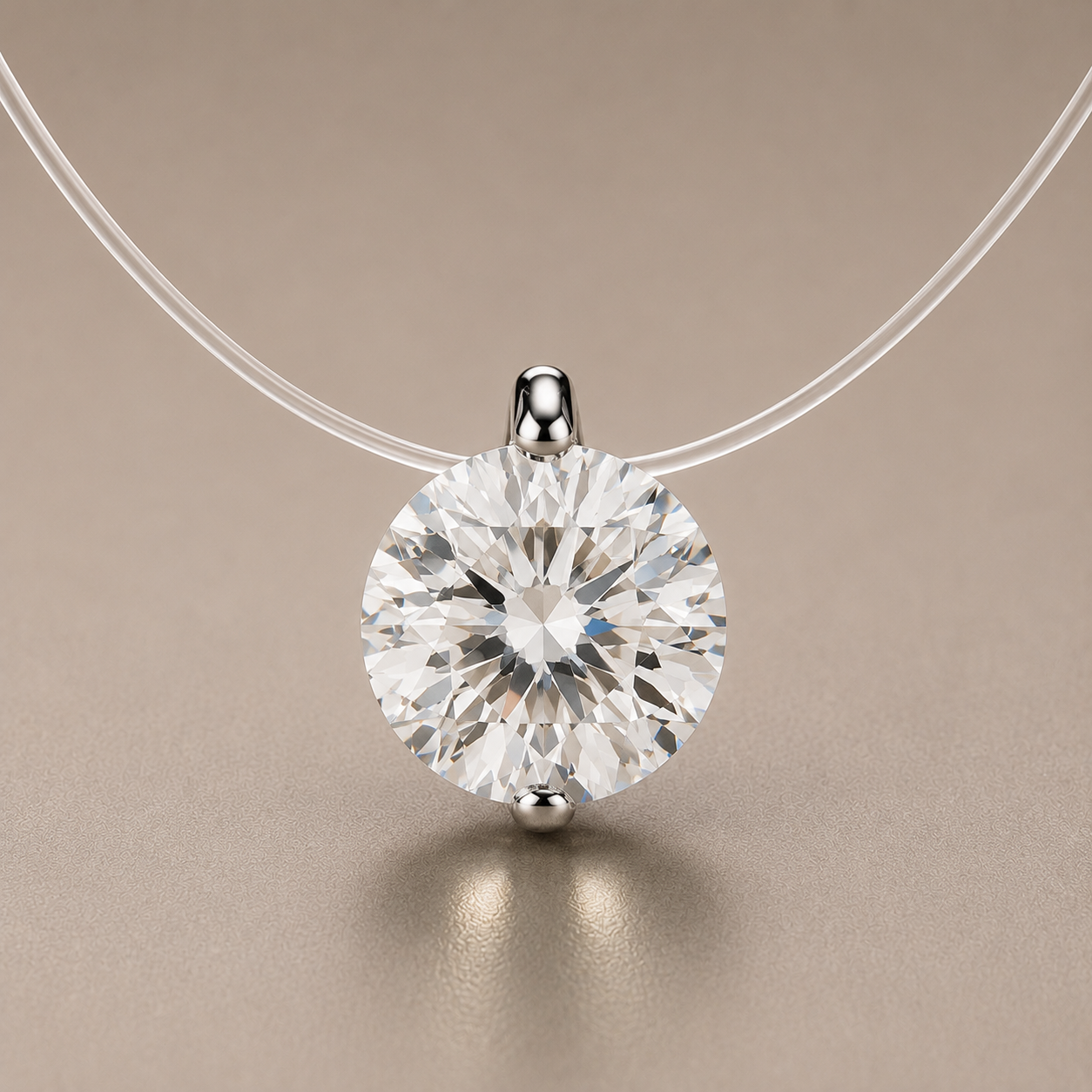 Invisible Floating Crystal Necklace