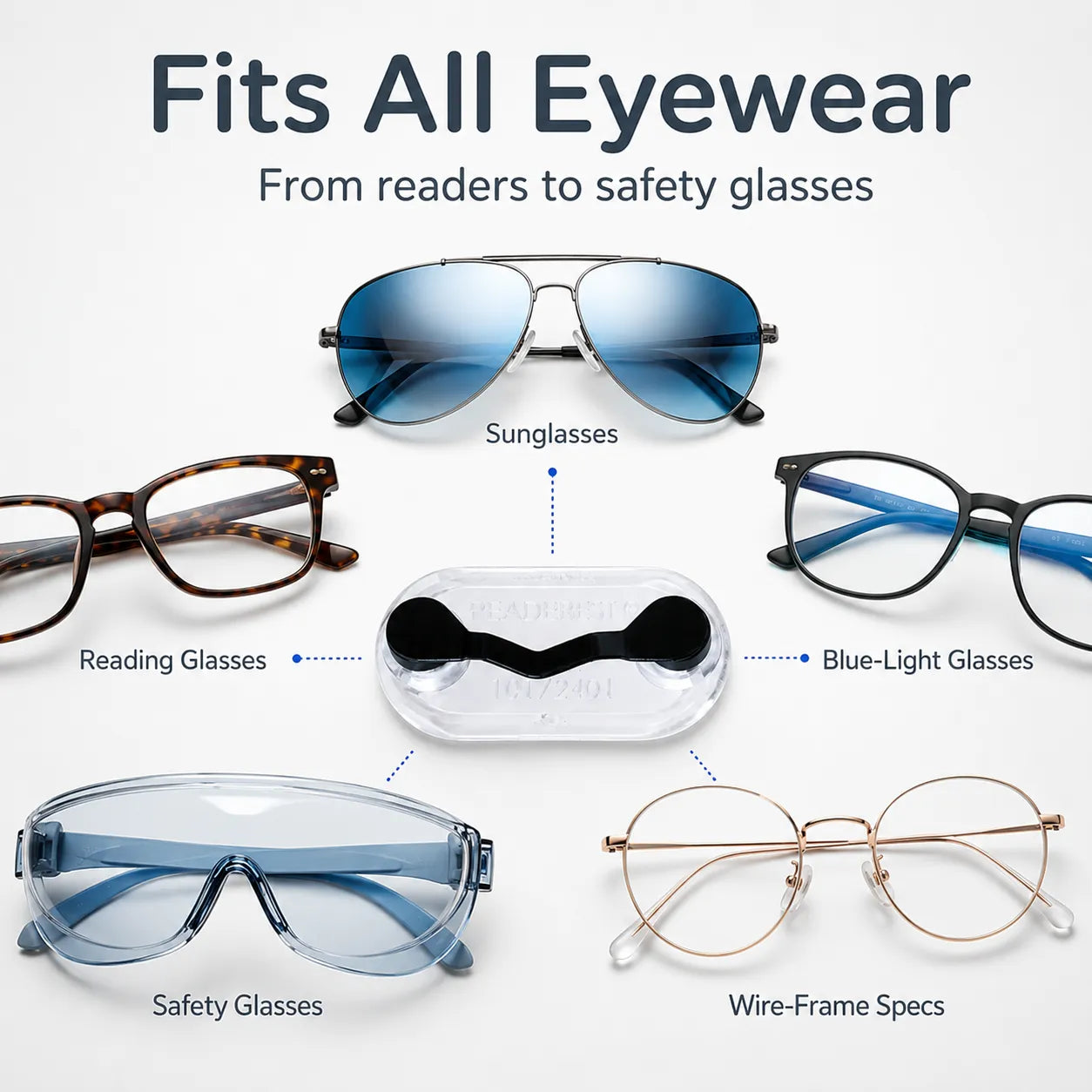 🎁50K+ SOLD! Almost Gone🎉🧲No Damage Clothing Magnetic Glasses Holder(3pcs)