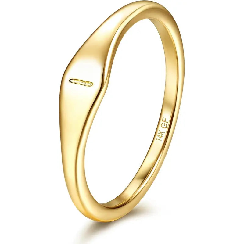 26-Letter Initial Stainless Steel Ring
