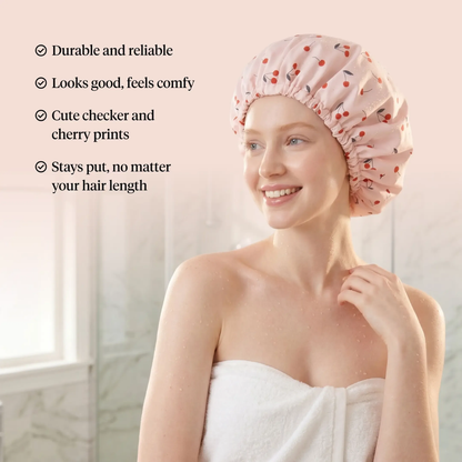 Adjustable Satin Waterproof Shower Cap