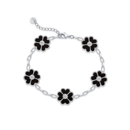 14K Gold-Plated Four-Leaf Clover Bracelet – Lucky Charm Jewelry for Women