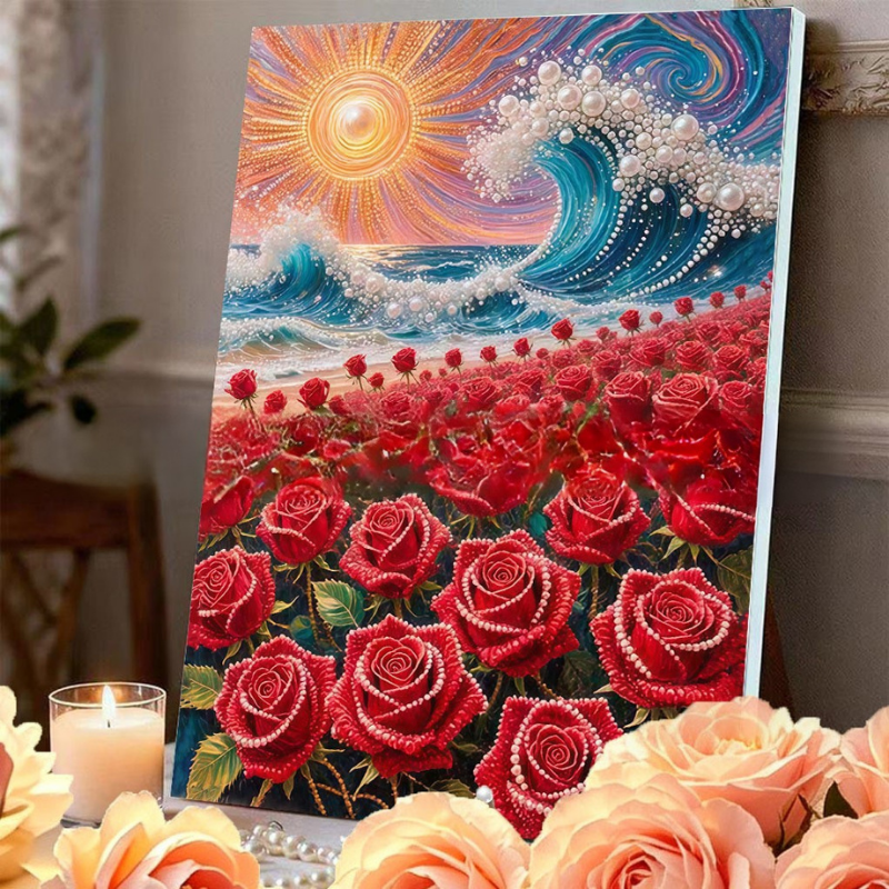 Fireworks Romantic Castle 5D Sparkling Diamond Painting Set
