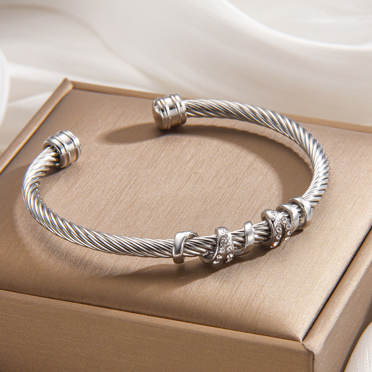 Adjustable Cable & Chain Bracelet Set