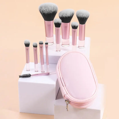 10-Piece Soft Synthetic Makeup Brush Set