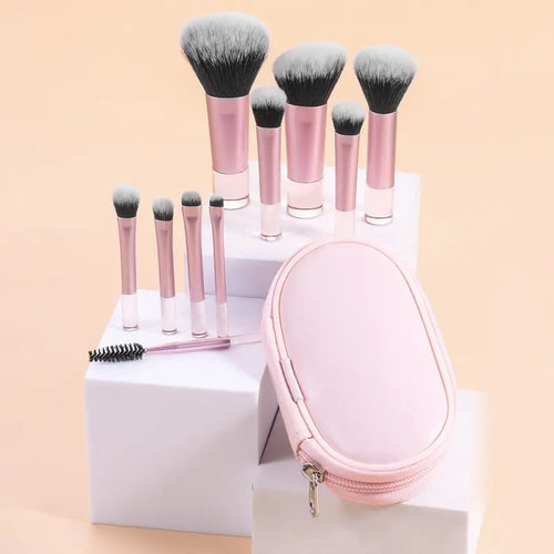 10-Piece Soft Synthetic Makeup Brush Set
