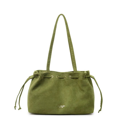 Women’s Retro Drawstring Large-Capacity Tote Bag