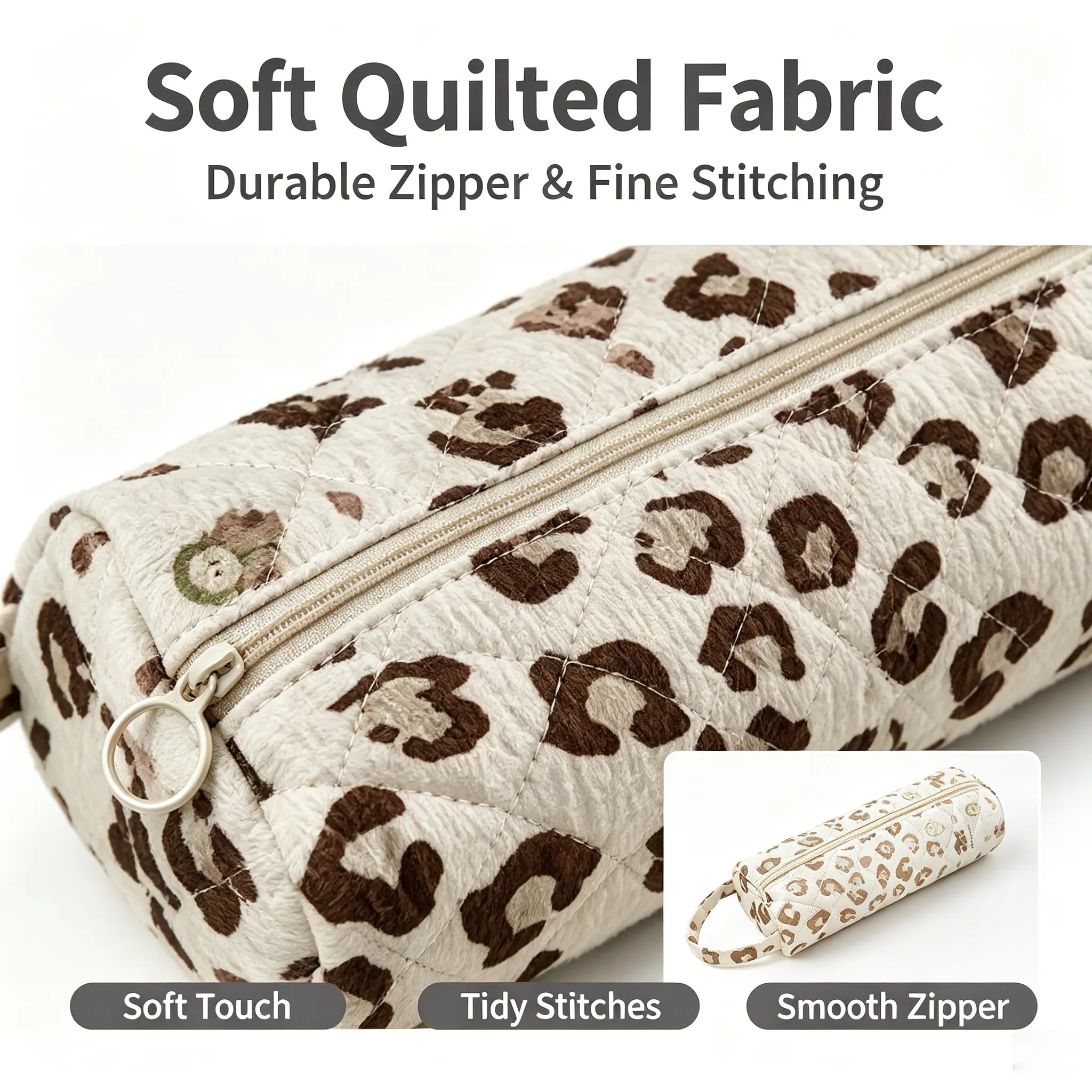 Quilted Large Capacity Travel Makeup & Toiletry Bag