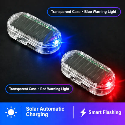 2PCS Solar-Powered Car Alarm LED Lights