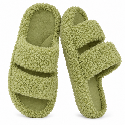 Women’s Fuzzy Memory Foam Slippers Non-Slip