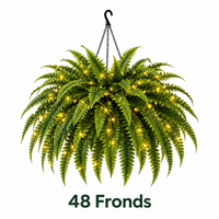 🔥48 Fronds[3m / 30 Warm Lights + Iron Chain]