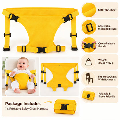 Portable baby chair harness