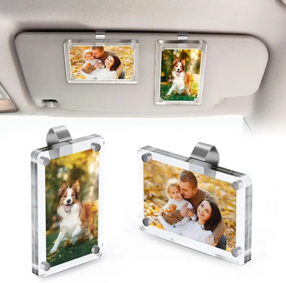 2-Pack Magnetic Mount Sun Visor Photo Clips