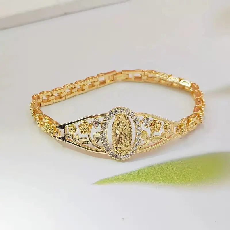 Gold Plated Virgin Mary Bracelet