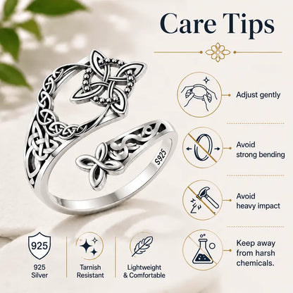925 Sterling Silver Celtic Witch’s Knot Ring