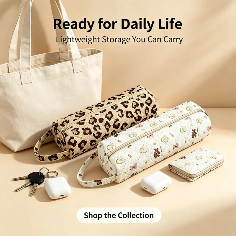 Quilted Large Capacity Travel Makeup & Toiletry Bag