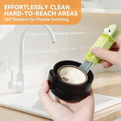 ✨3-in-1 Crocodile Brush 🐊 Deep Cleaning for Narrow Cup Lids & Tableware Gaps