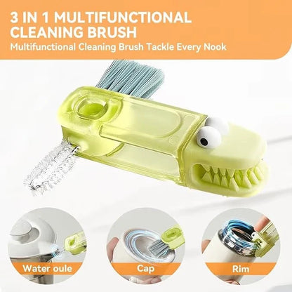 ✨3-in-1 Crocodile Brush 🐊 Deep Cleaning for Narrow Cup Lids & Tableware Gaps