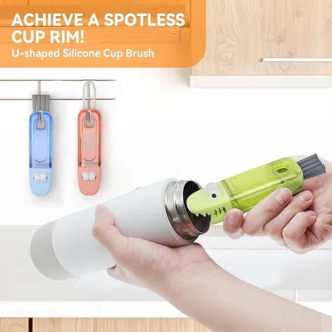 ✨3-in-1 Crocodile Brush 🐊 Deep Cleaning for Narrow Cup Lids & Tableware Gaps